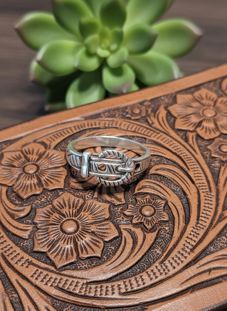 Buckle Up Sterling Ring
