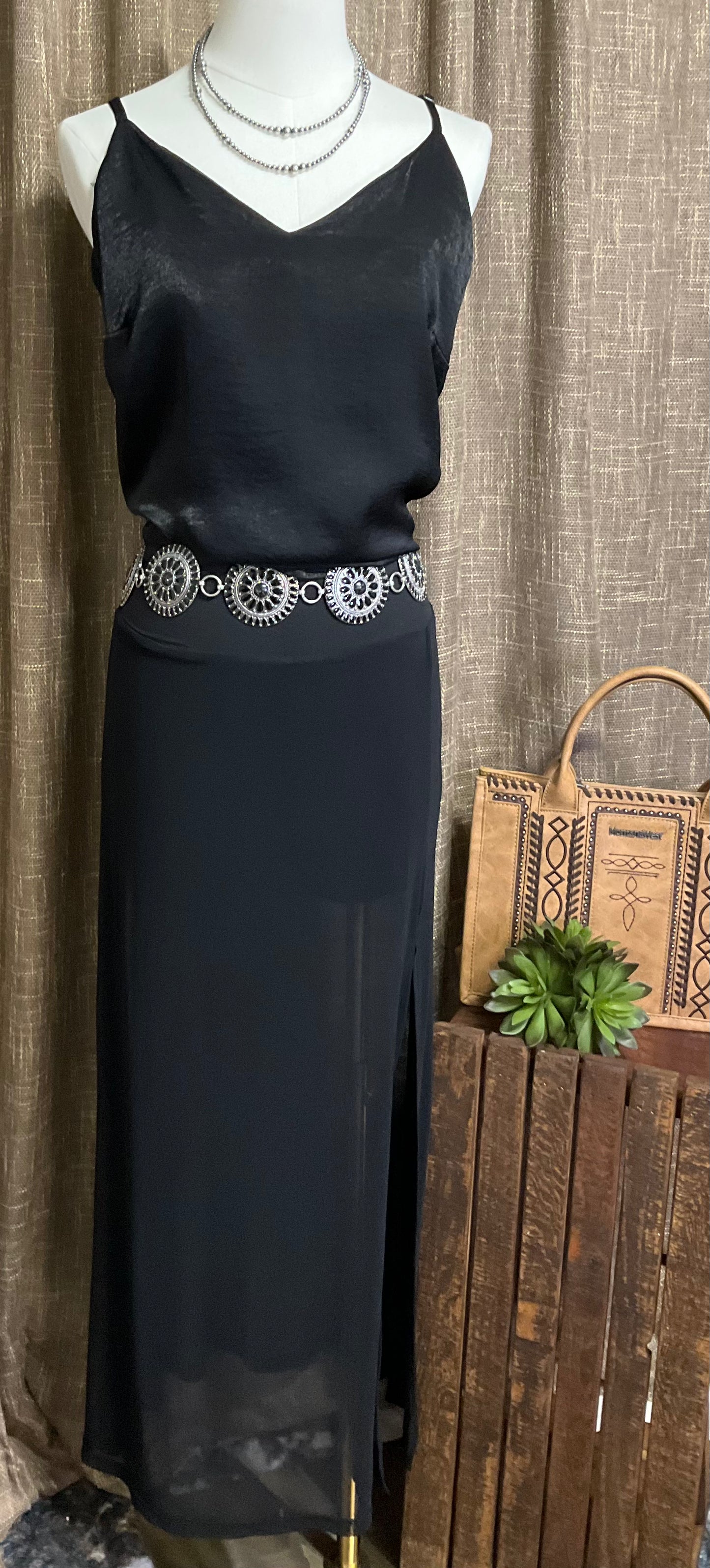 Back in Black Mesh Skirt