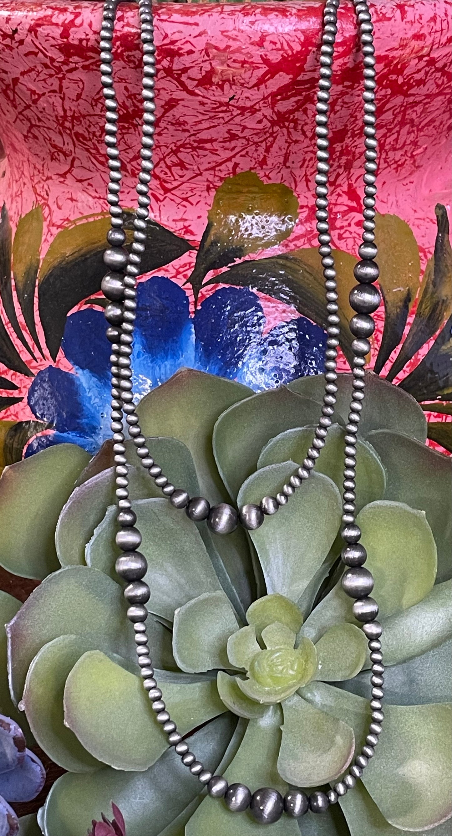 Graduated Two-Strand Faux Pearls