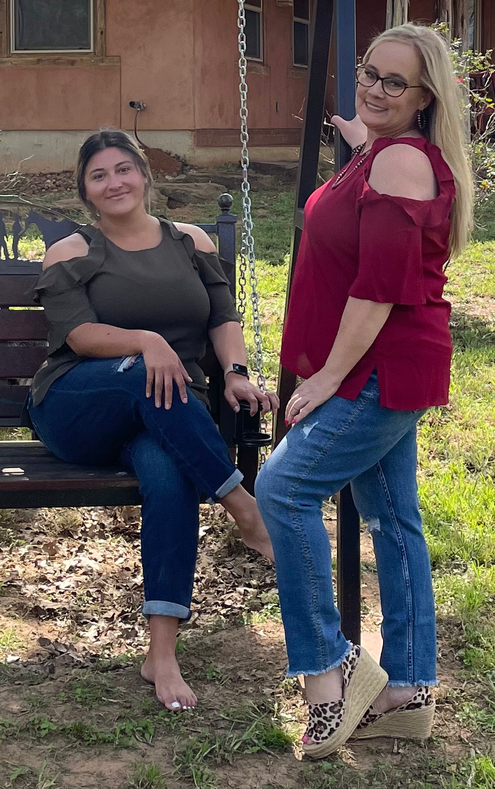 Ruffle Detail Cold Shoulder Blouse - Also in Curvy Dolls