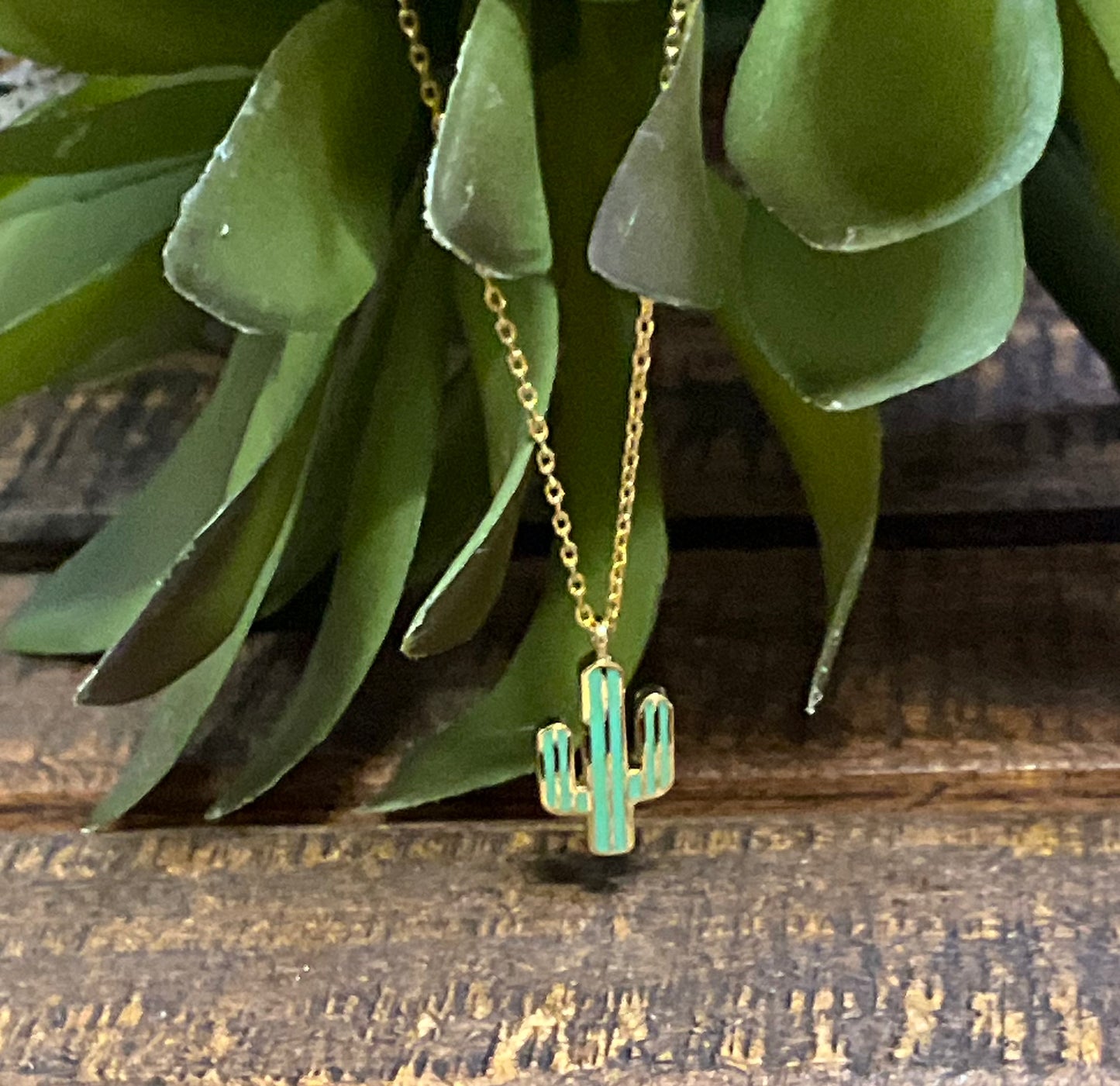 Stay Sharp Cactus Necklace