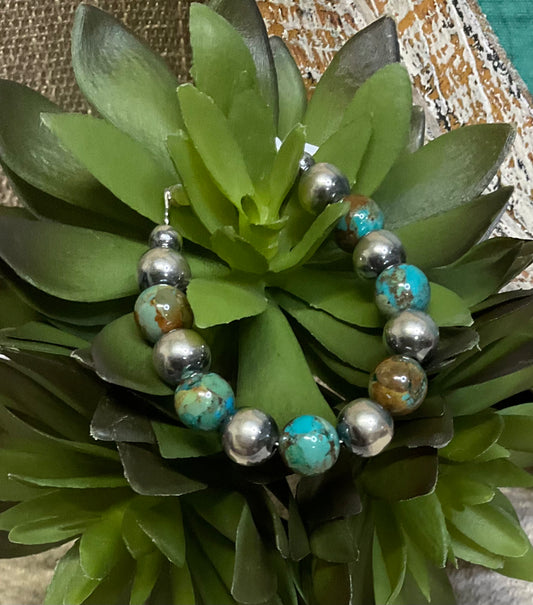 La Rue Sterling & Turquoise Bracelet