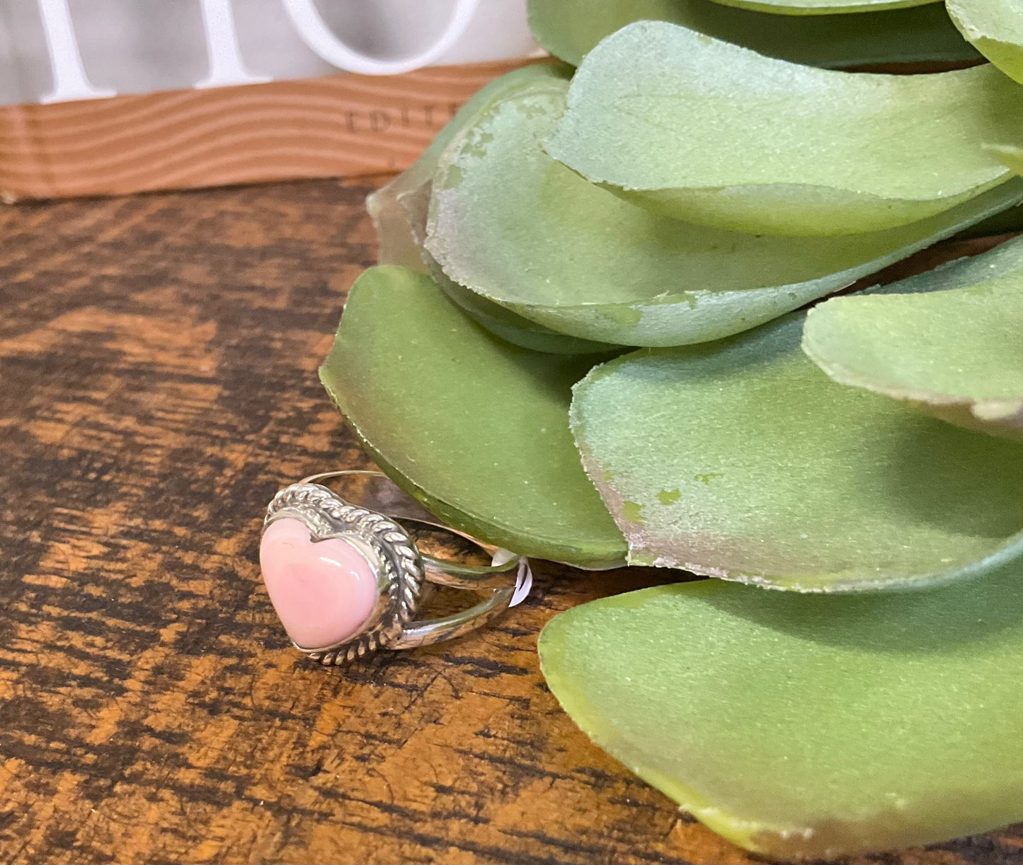 Dusty Rose Pink Conch Ring