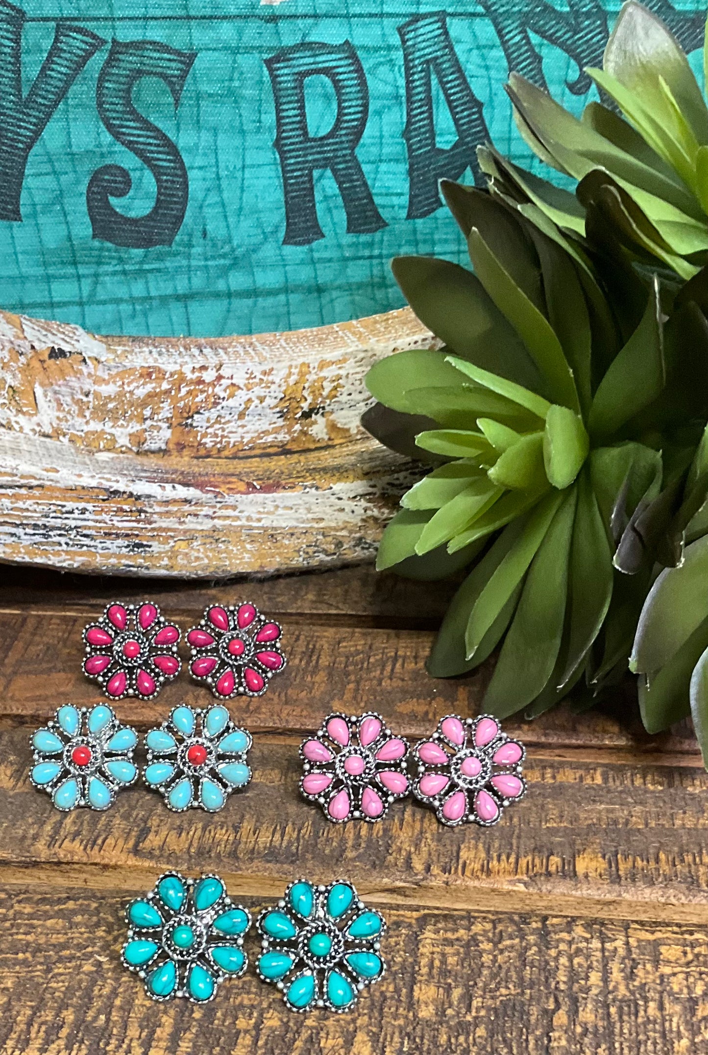 Flower Mound Post Earrings