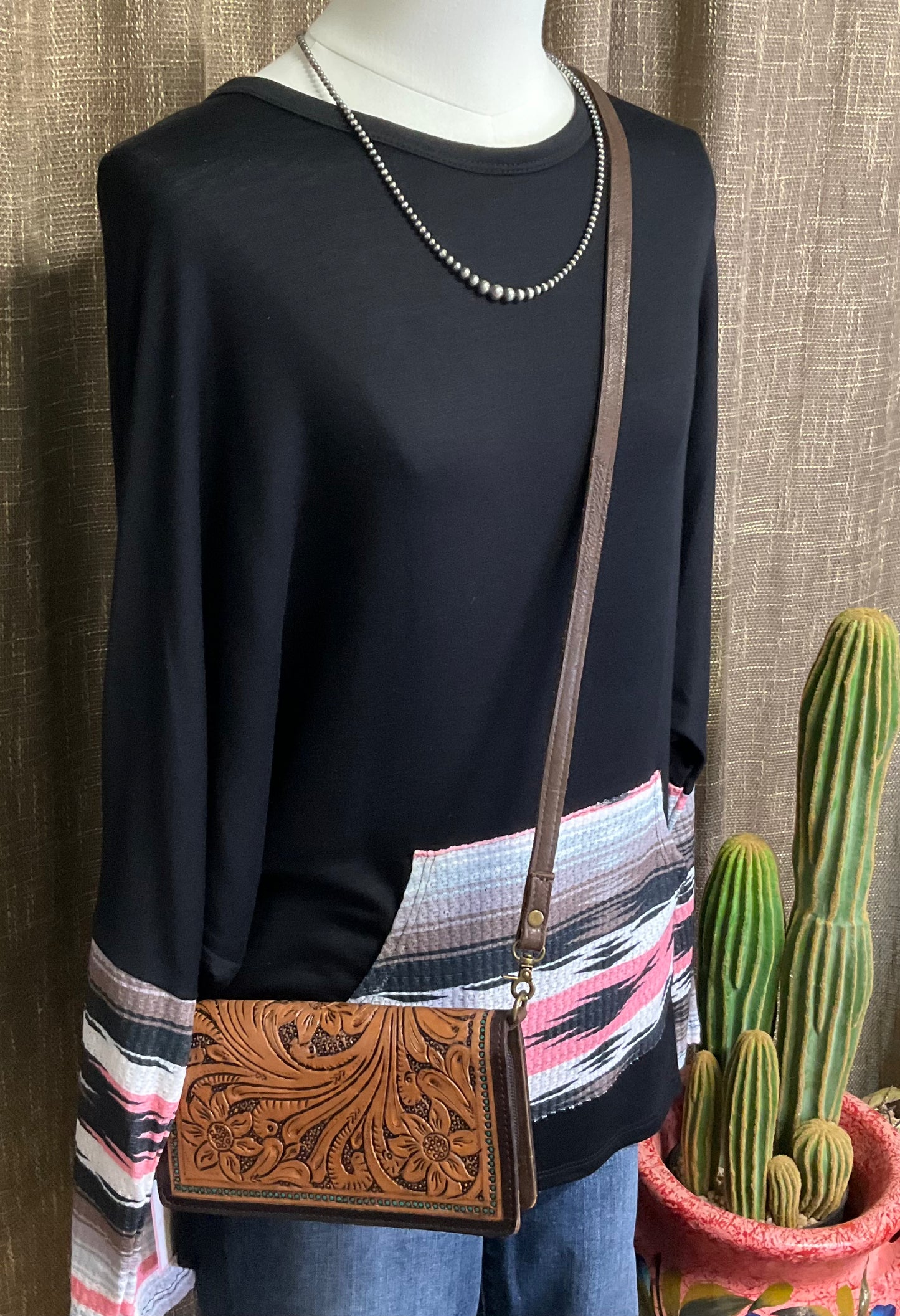 Elizabeth Aztec Color Block Top