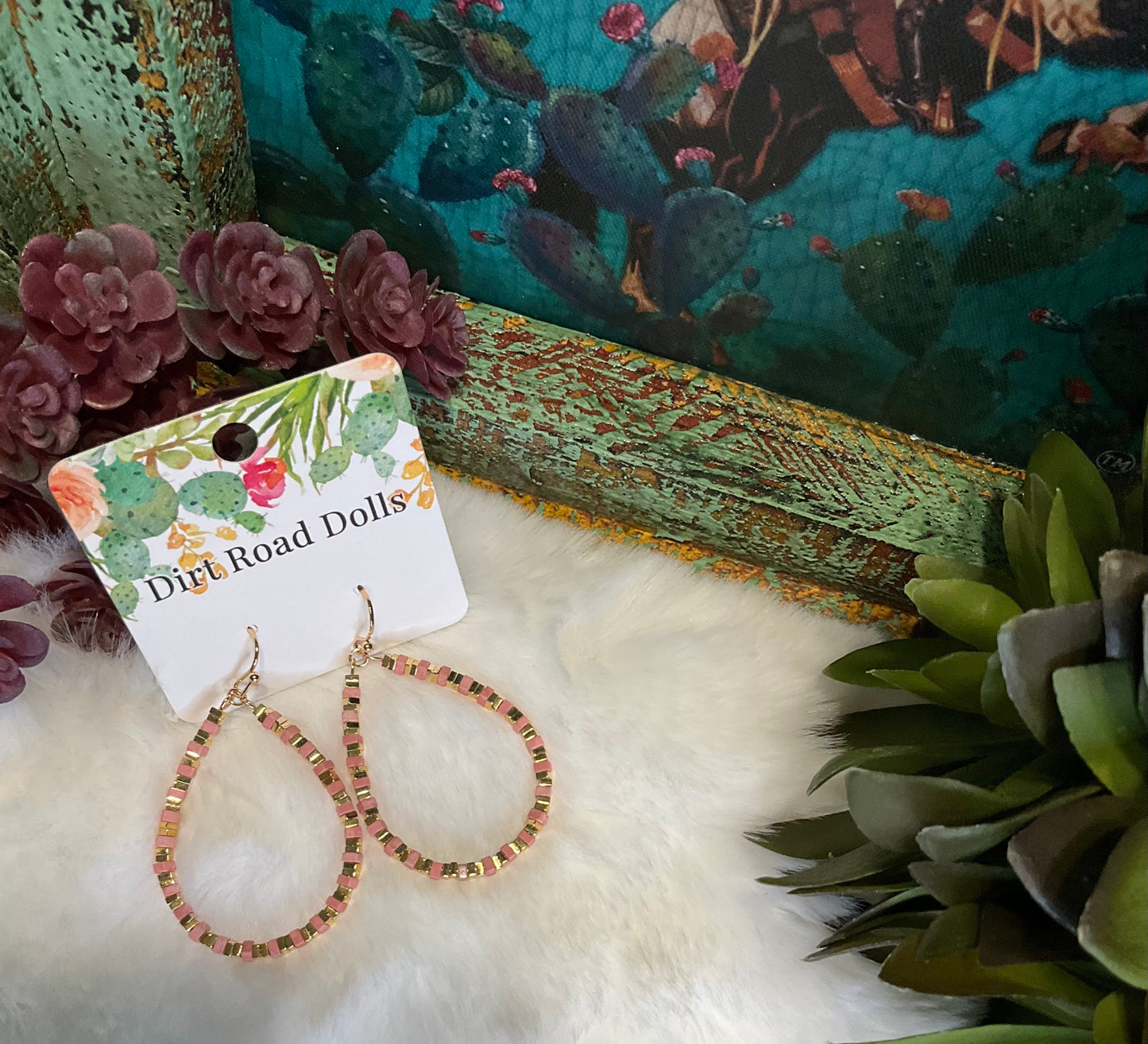 Marcy Beaded Teardrop Earrings