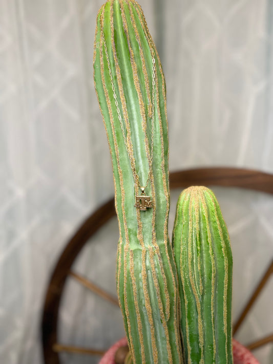 24K gold plated Texas A&M University logo pendant necklace