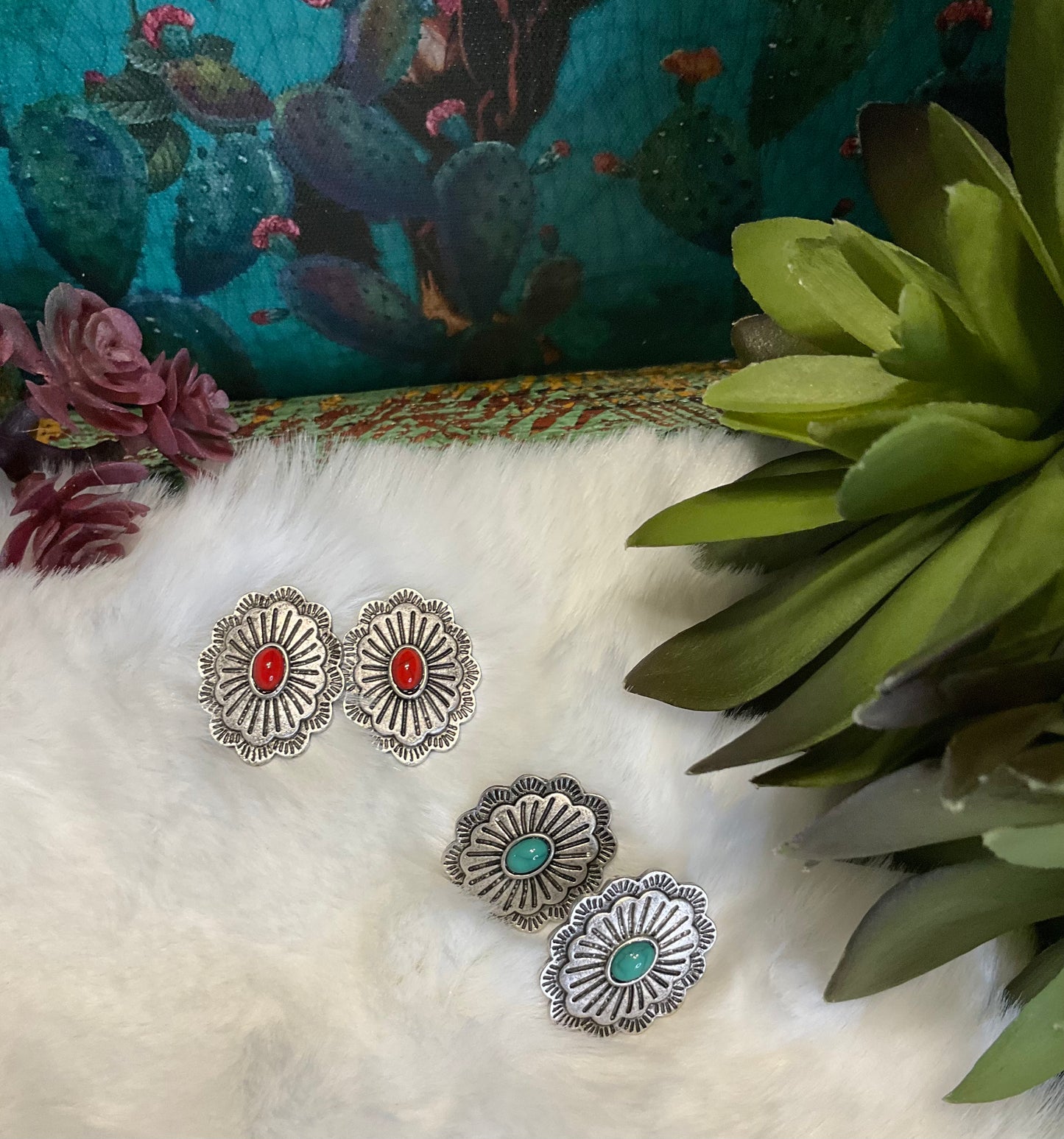 Silverton Concho Earrings