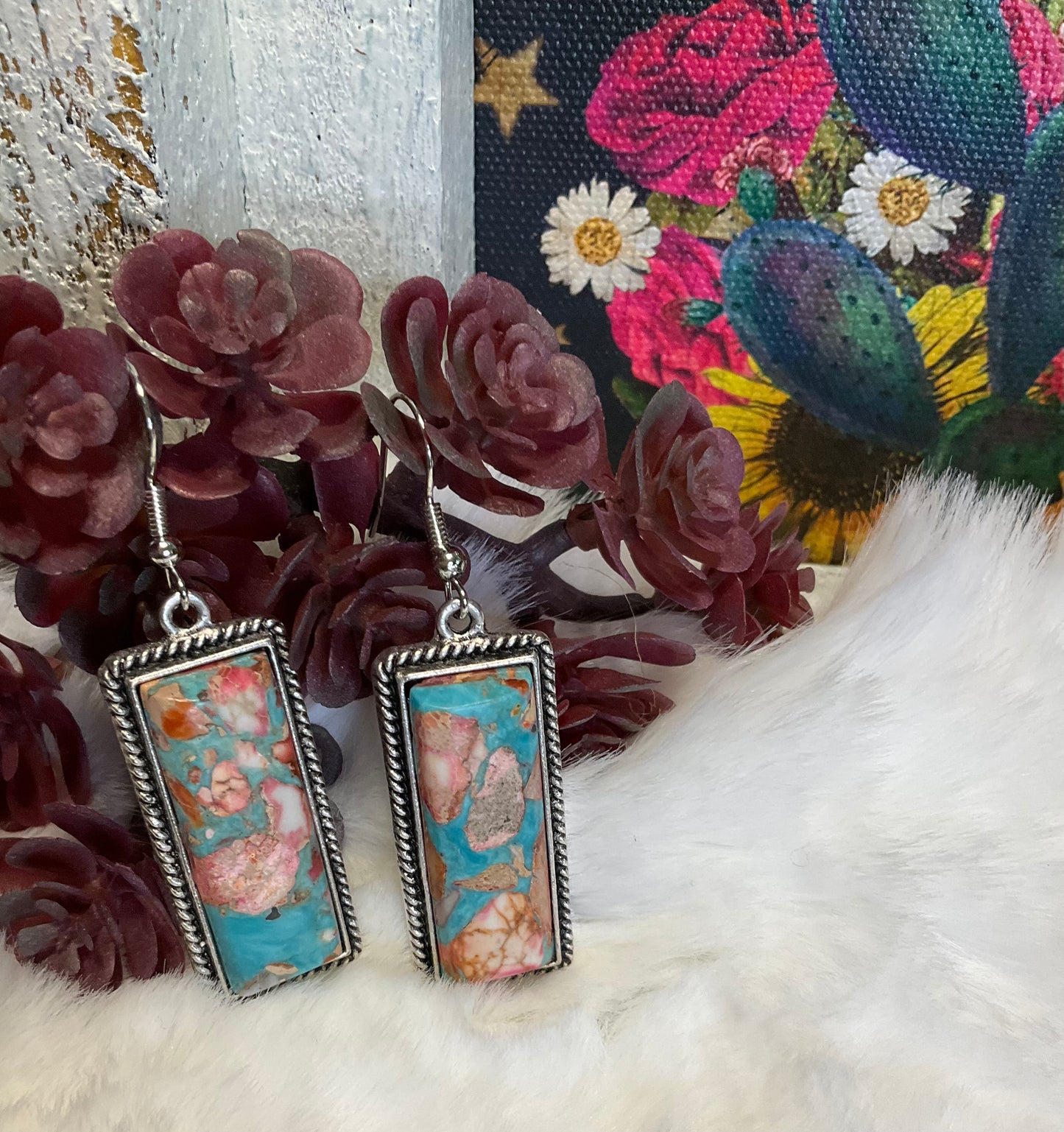 Denver Stone Bar Earrings