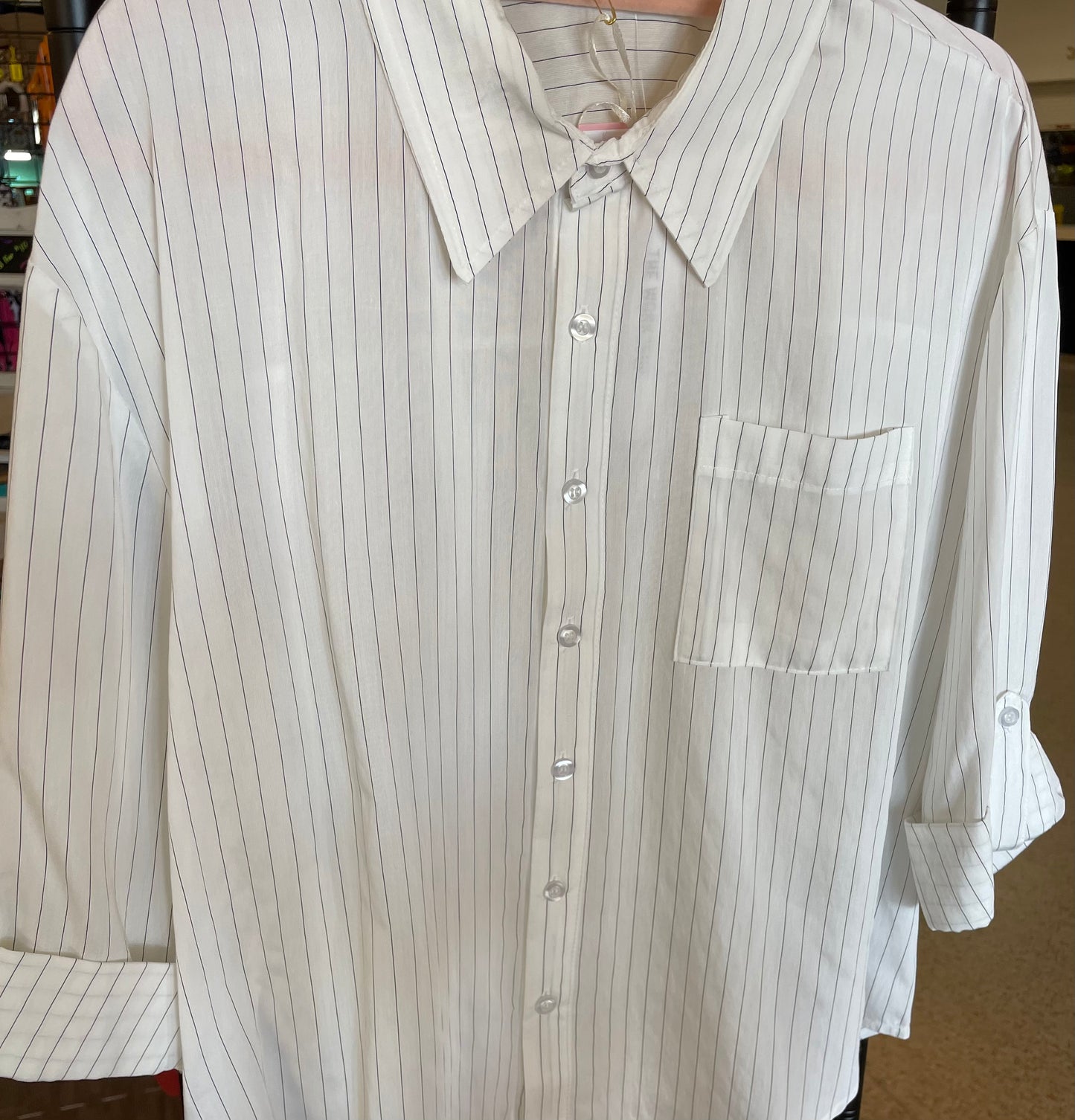 Monroe Pinstripe Top