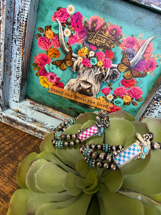 Cactus Check Bracelet