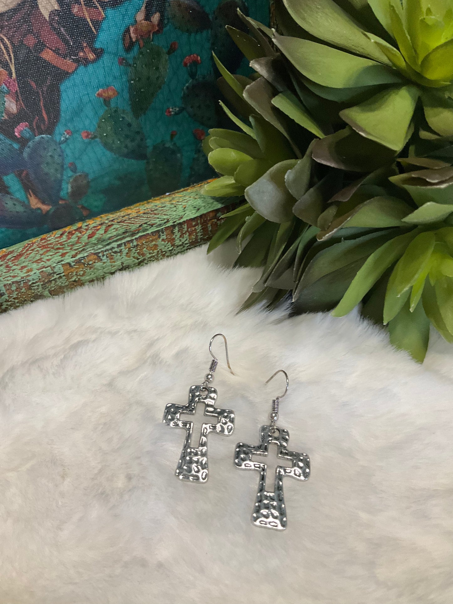 Brystal Cross Earrings