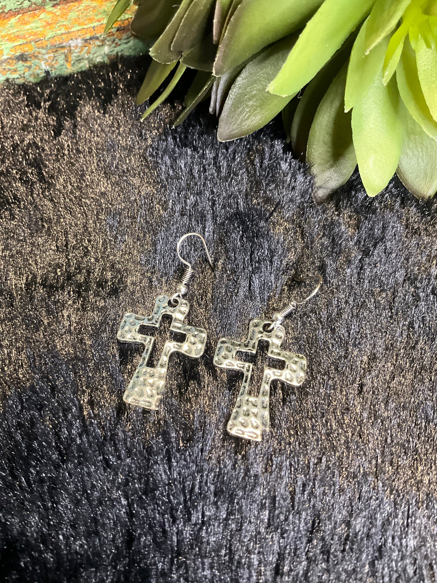 Brystal Cross Earrings