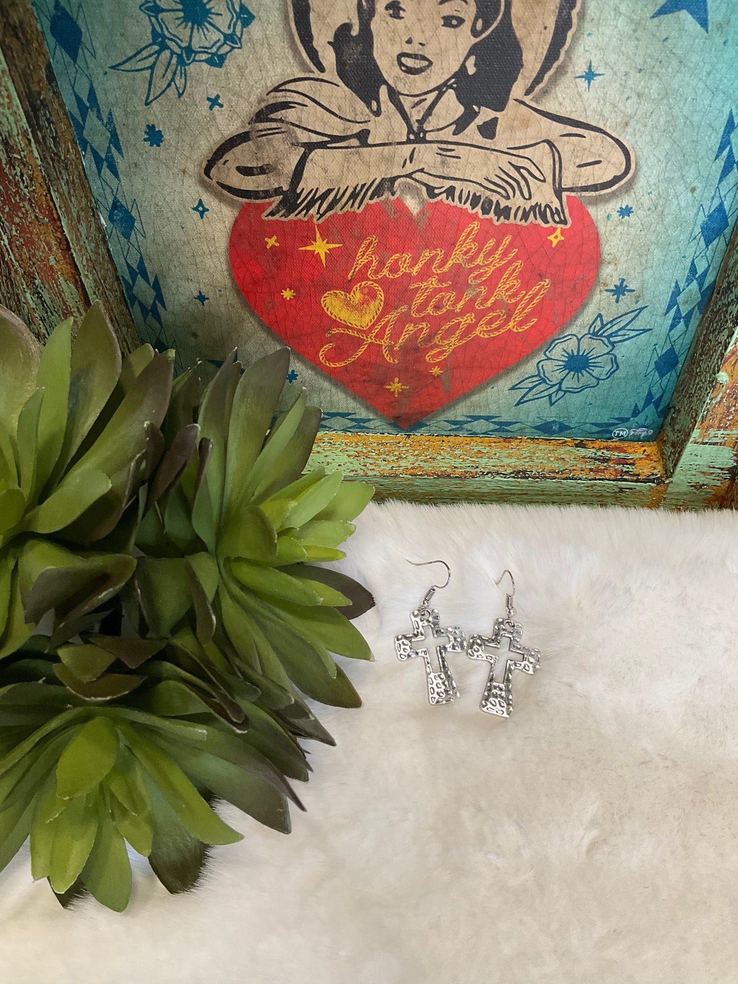 Brystal Cross Earrings