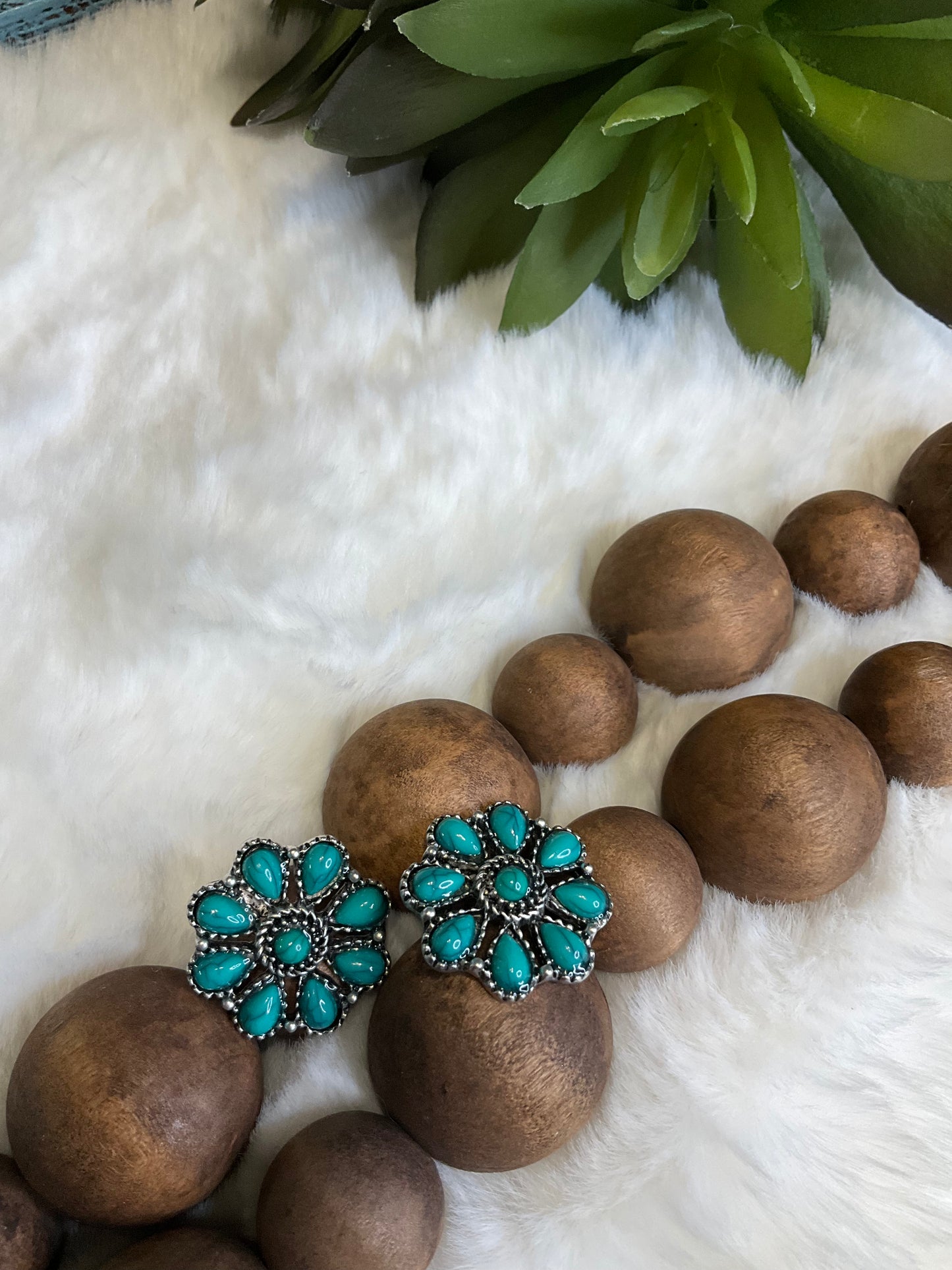 Flower Mound Post Earrings