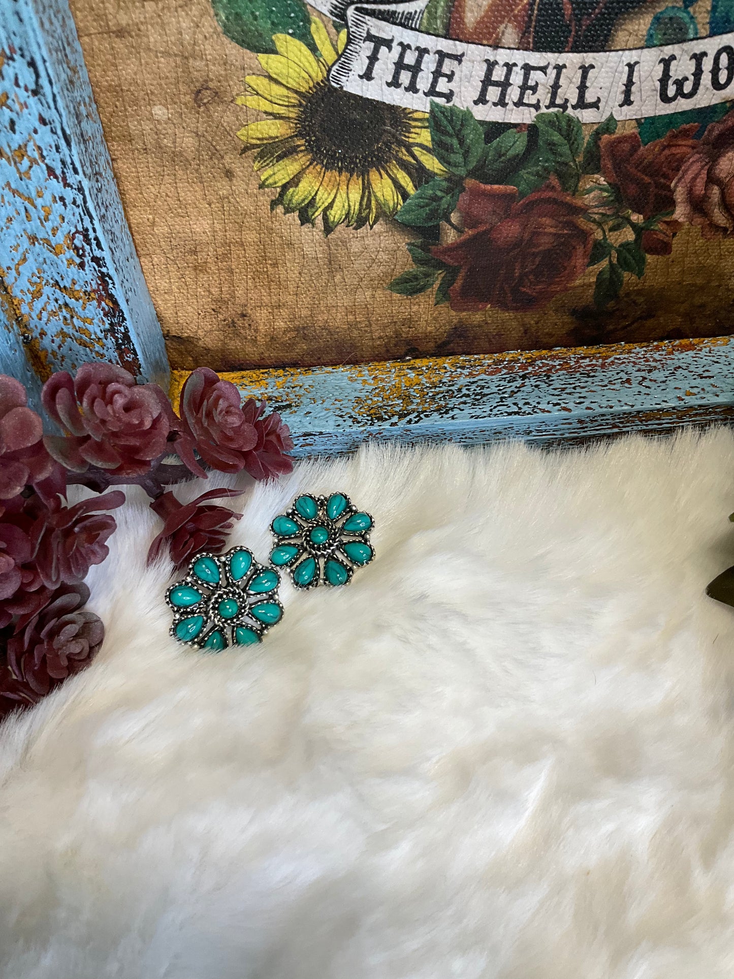 Flower Mound Post Earrings