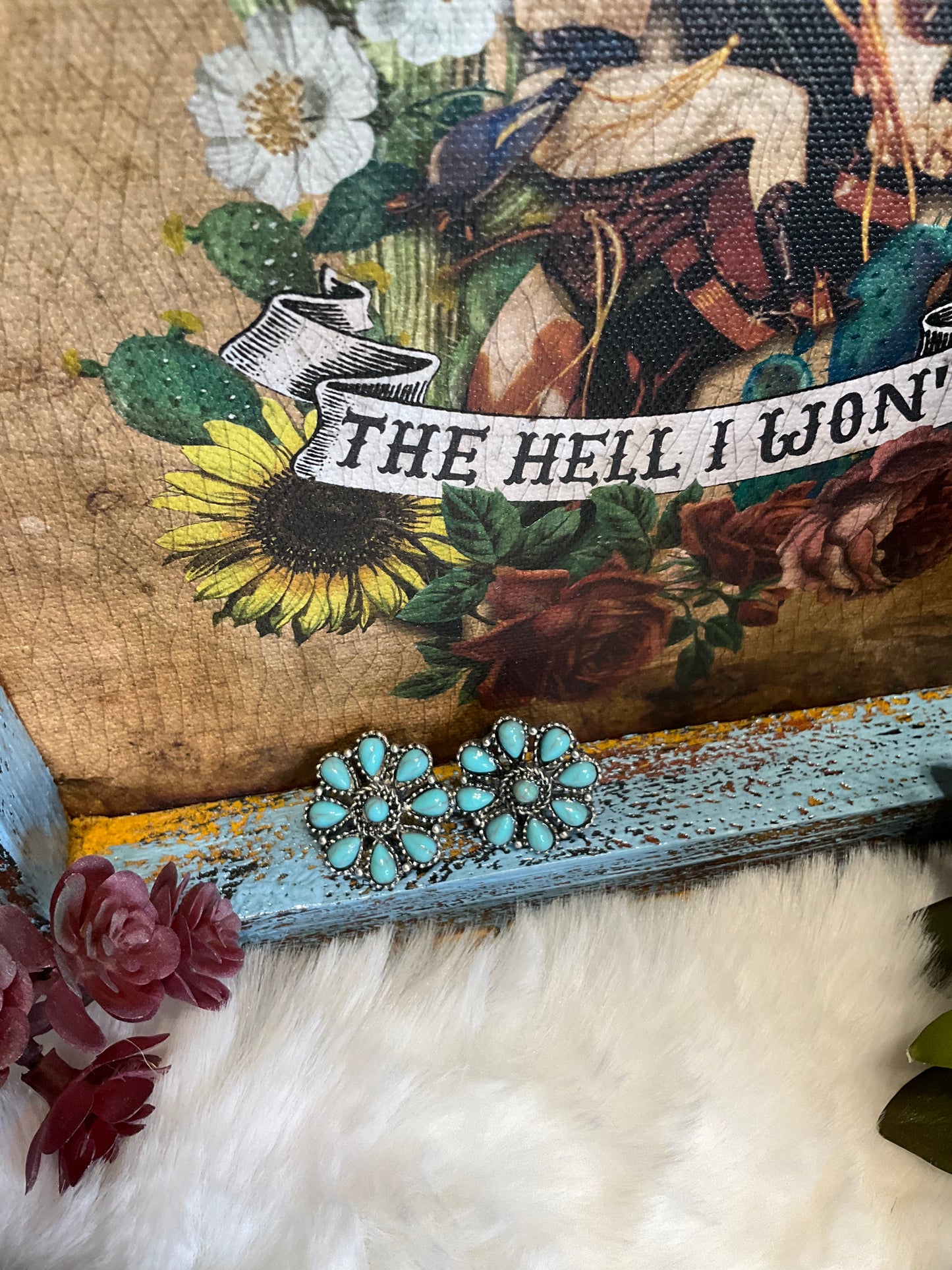 Flower Mound Post Earrings