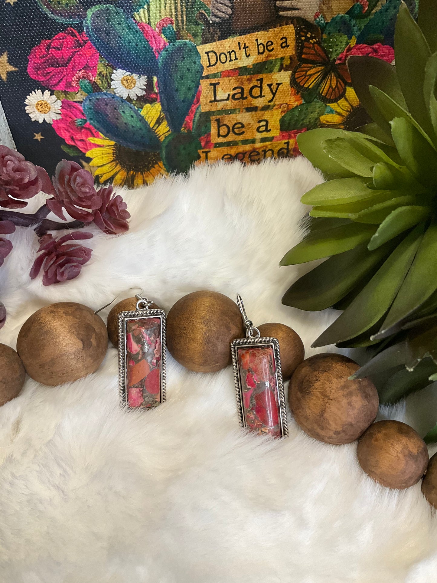 Denver Stone Bar Earrings