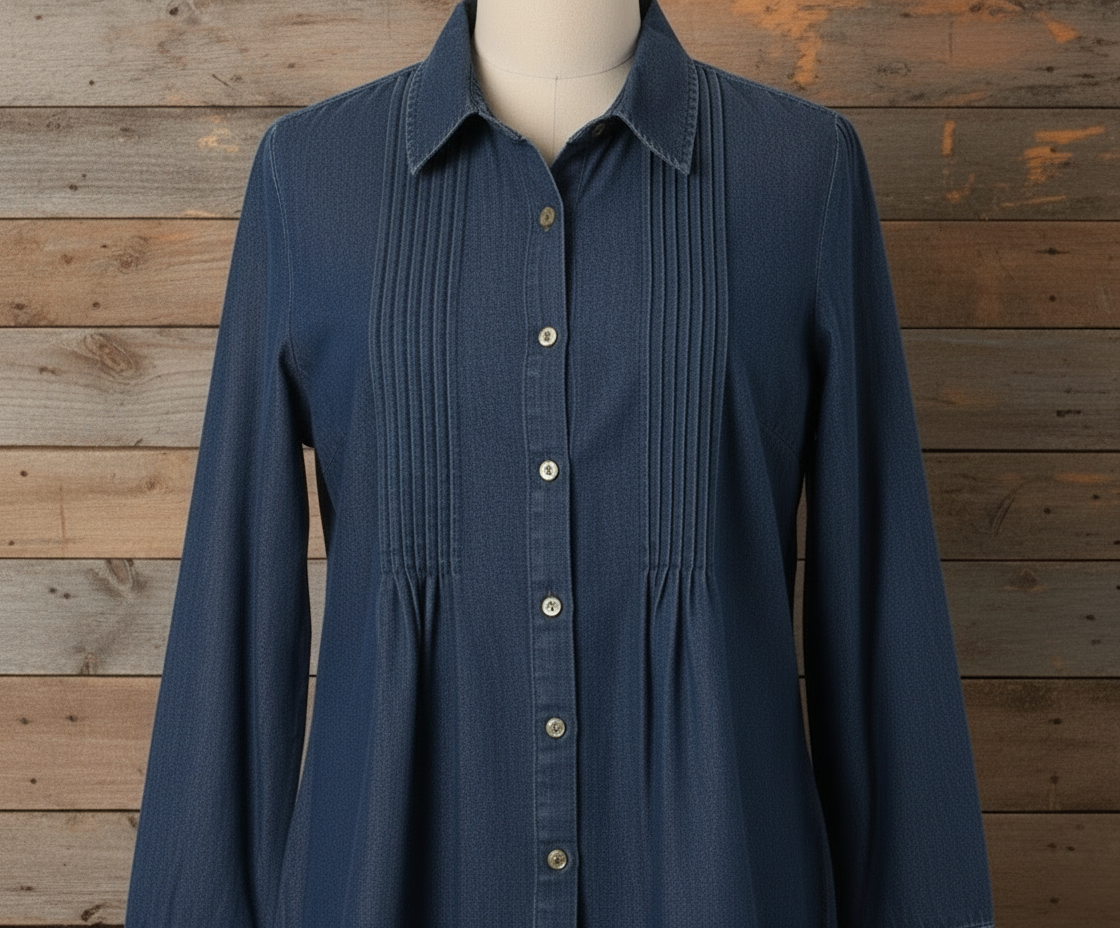 Bluebonnet Pintuck Top