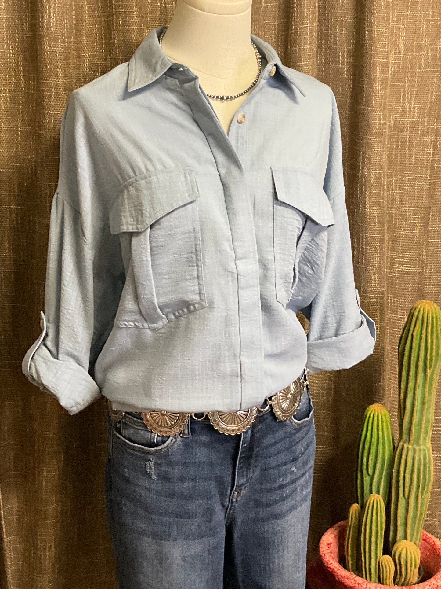 Michaela Button Up Top