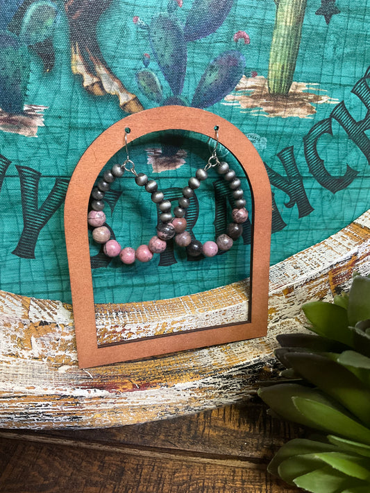 Dusty Rose Teardrop Earrings