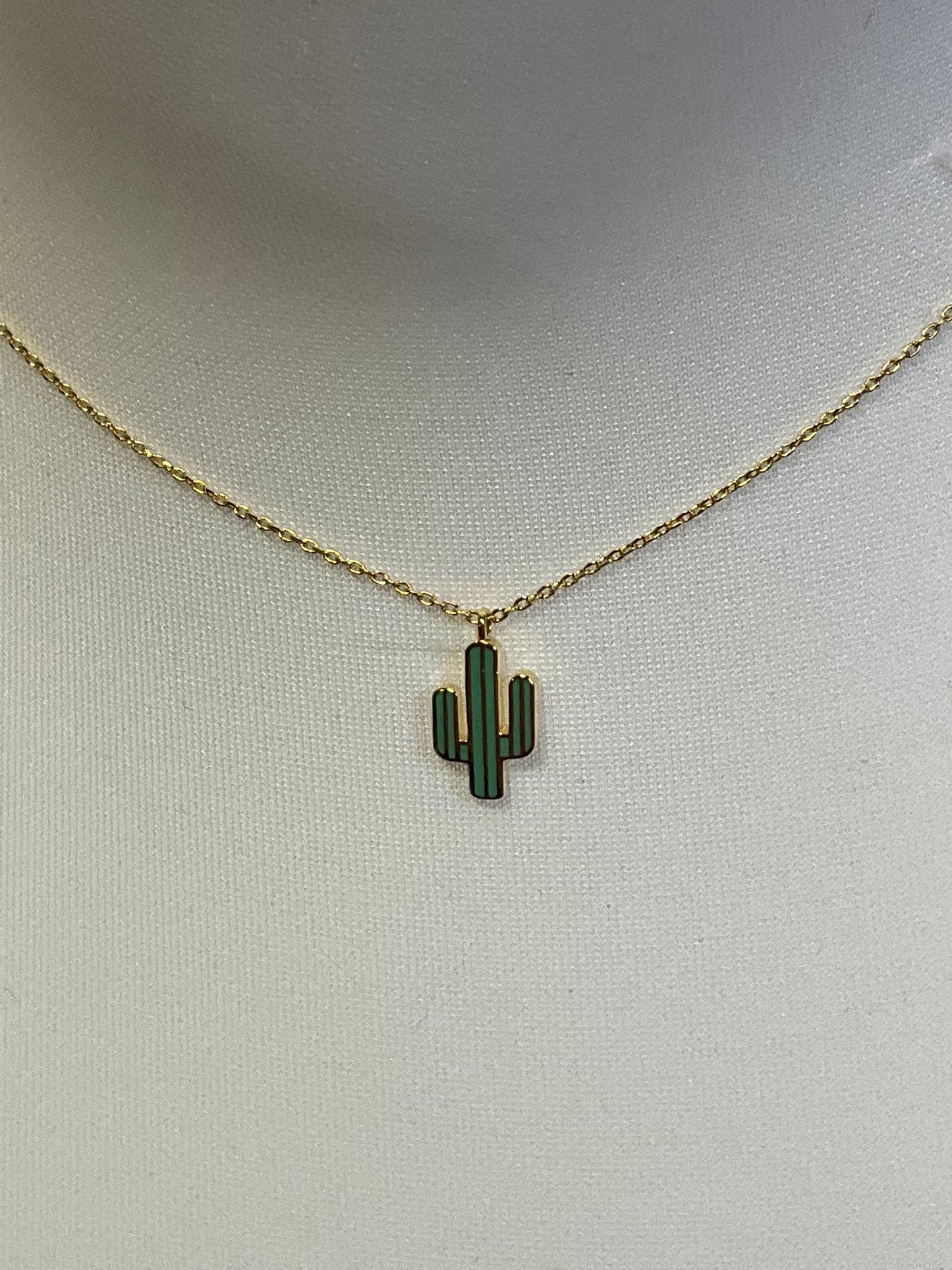 Stay Sharp Cactus Necklace