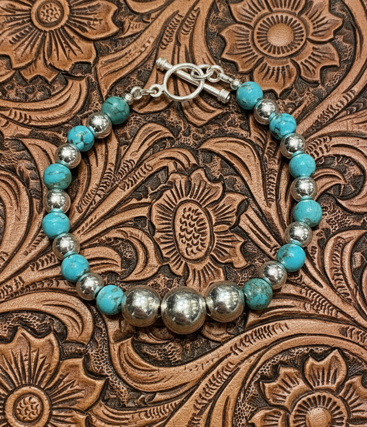 Turquoise Crossing Bracelet