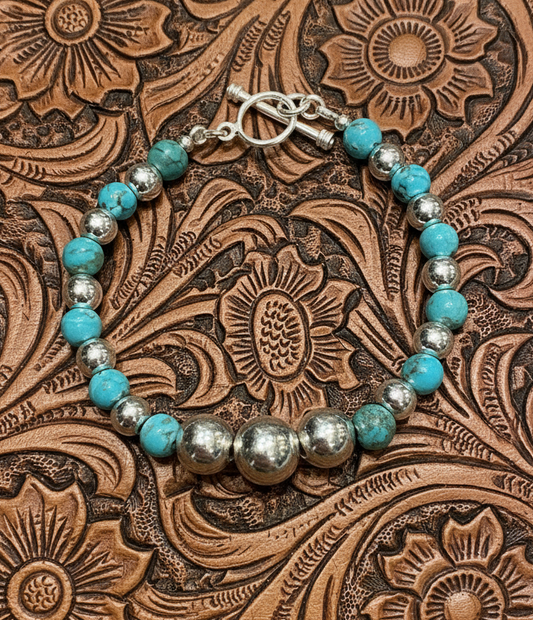 Turquoise Crossing Bracelet