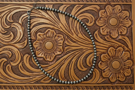 16 inch 5mm sterling silver pearl necklace classic western heirloom jewelry Dirt Road Dolls Boutique