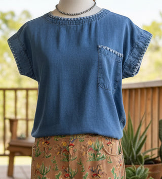 Liv Chambray Top