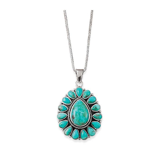 Desert Dew Sterling and Turquoise Necklace