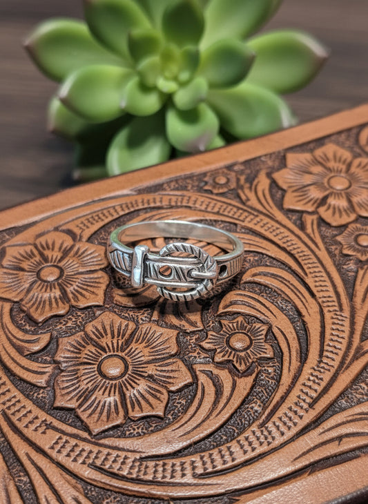 Buckle Up Sterling Ring