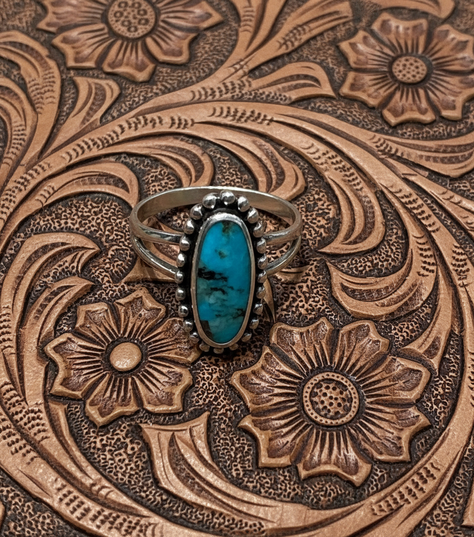 Blue Brimstone Sterling Ring