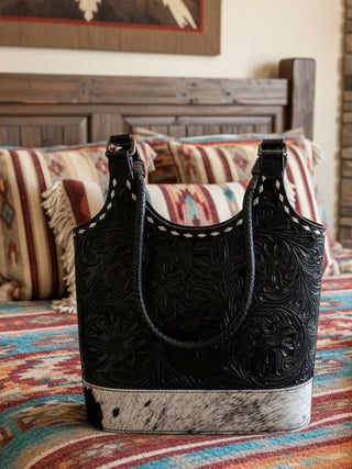 After Dark Tooled Leather Tote