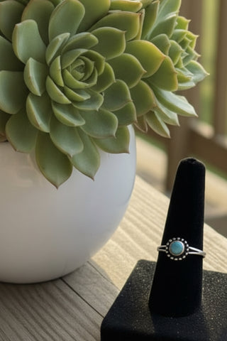 Bluebell Round Sterling Ring