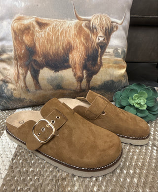 Corky's Distracted Faux Suede Clogs