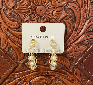 Chanel Pearl Hoop Earrings