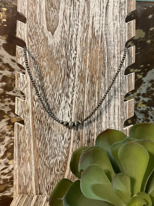 Graduated Faux Navajo Pearl Necklace