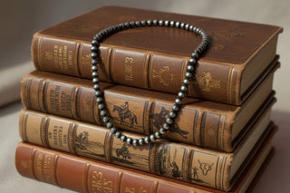 16 inch 6mm sterling silver pearl necklace classic western heirloom jewelry Dirt Road Dolls Boutique