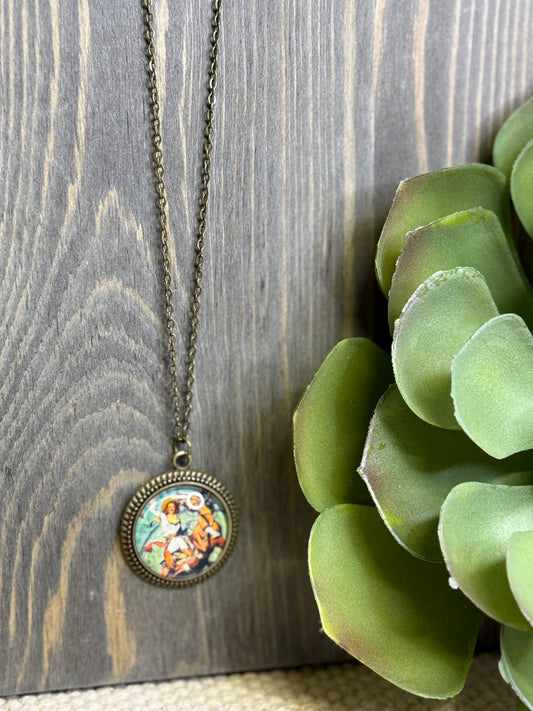 Bronzed Beauty Pendant Necklace