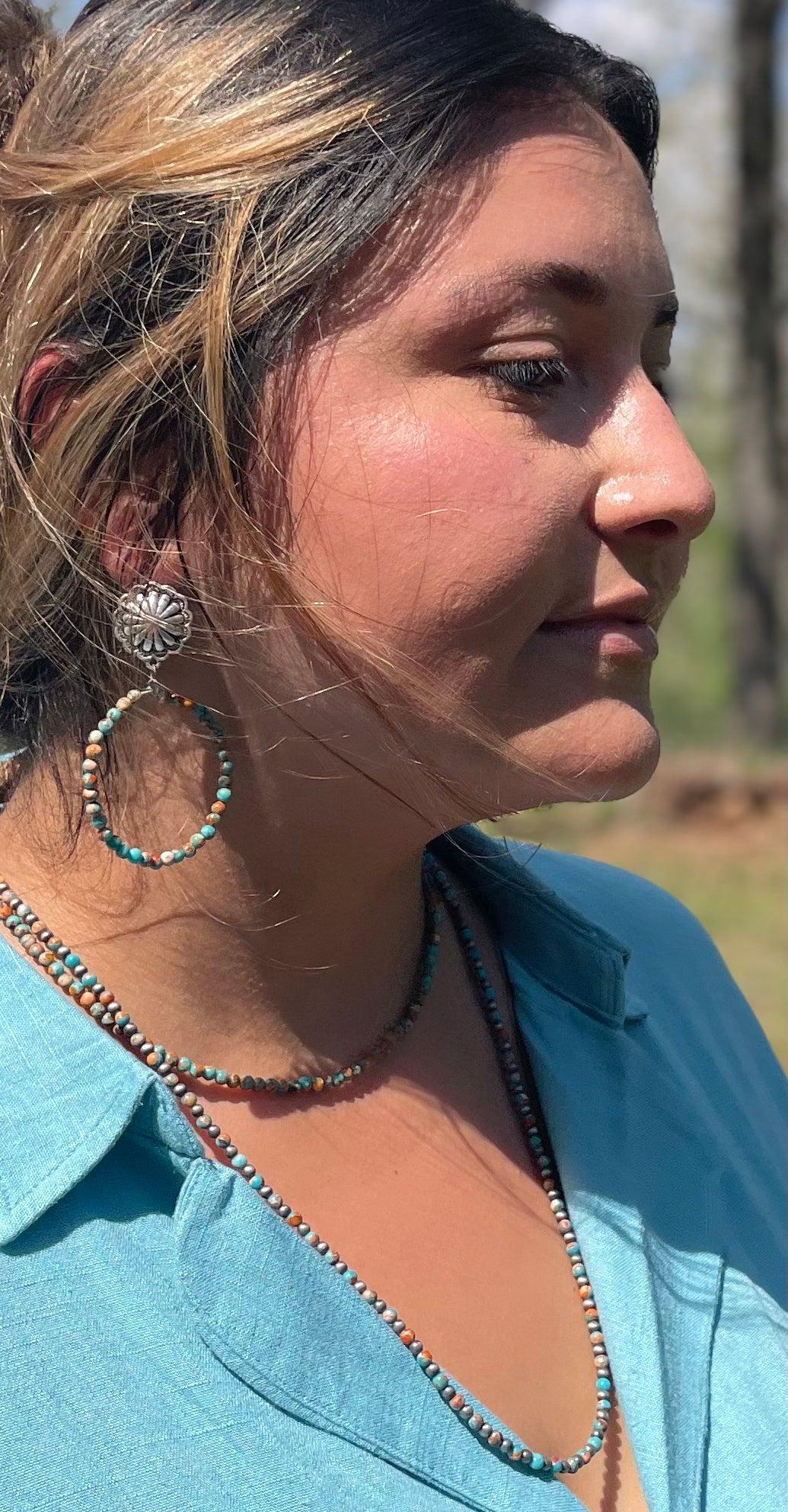 Navajo Pearl Gemstone Necklace