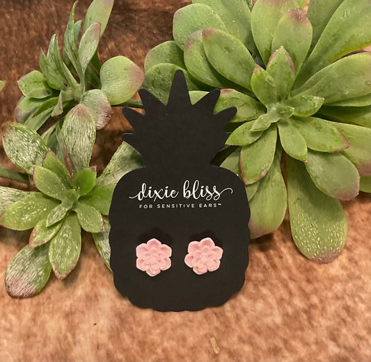 Pink Succulent Earrings