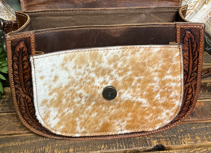 Paris Cowhide & Tooled Crossbody