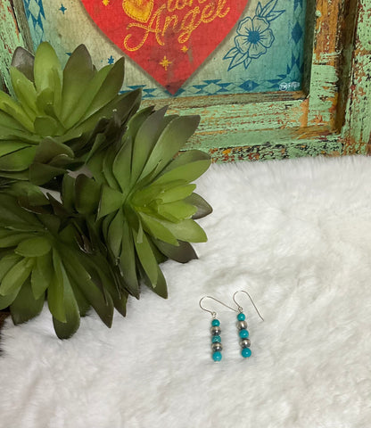 Vernon Sterling & Turquoise Earrings