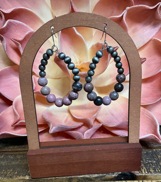 Dusty Rose Teardrop Earrings