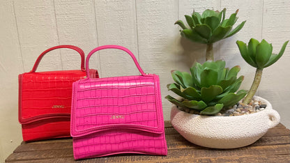 Collete Crocodile Embossed Mini Bag