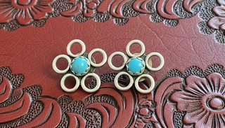 Blue Blossom Sterling Studs