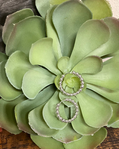 Ever White Gold Dipped Hoops