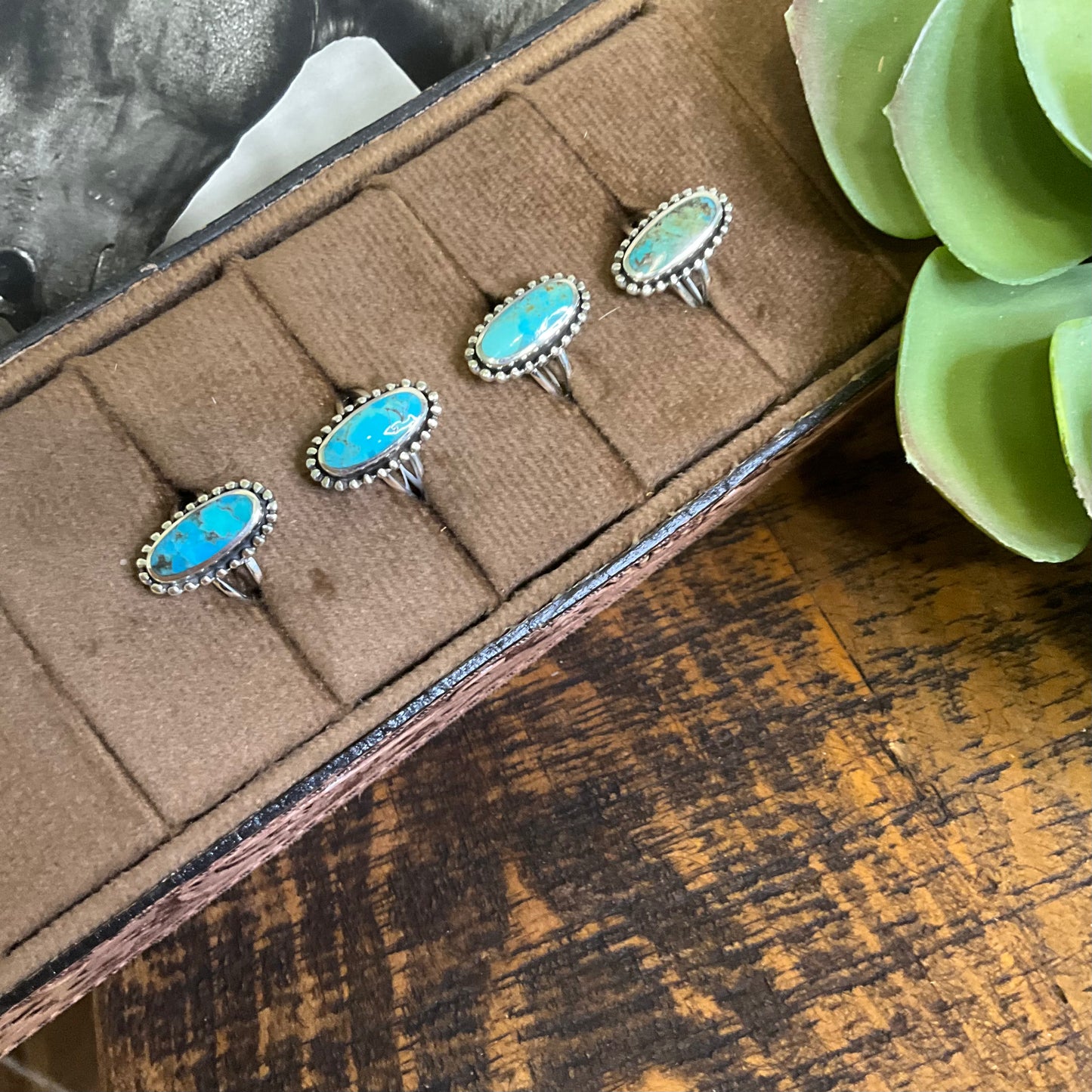 Bluebonnet Moon Sterling Ring