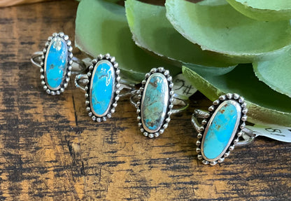 Bluebonnet Moon Sterling Ring